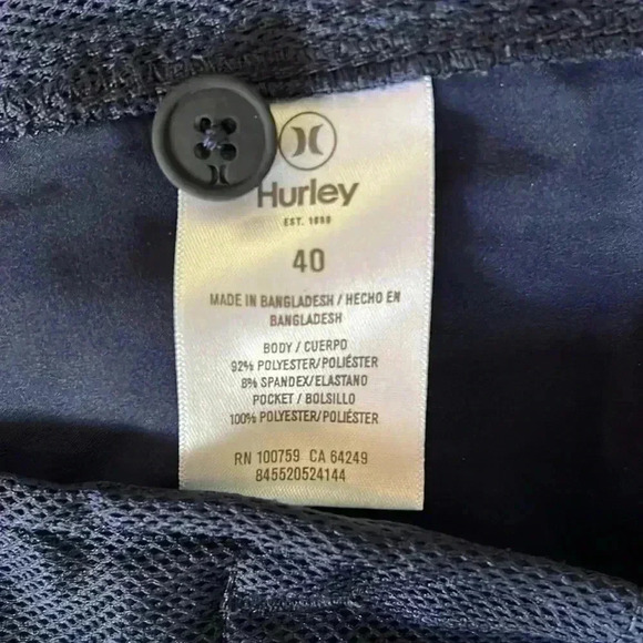 Hurley Men’s Navy Shorts H20 - Picture 5 of 6